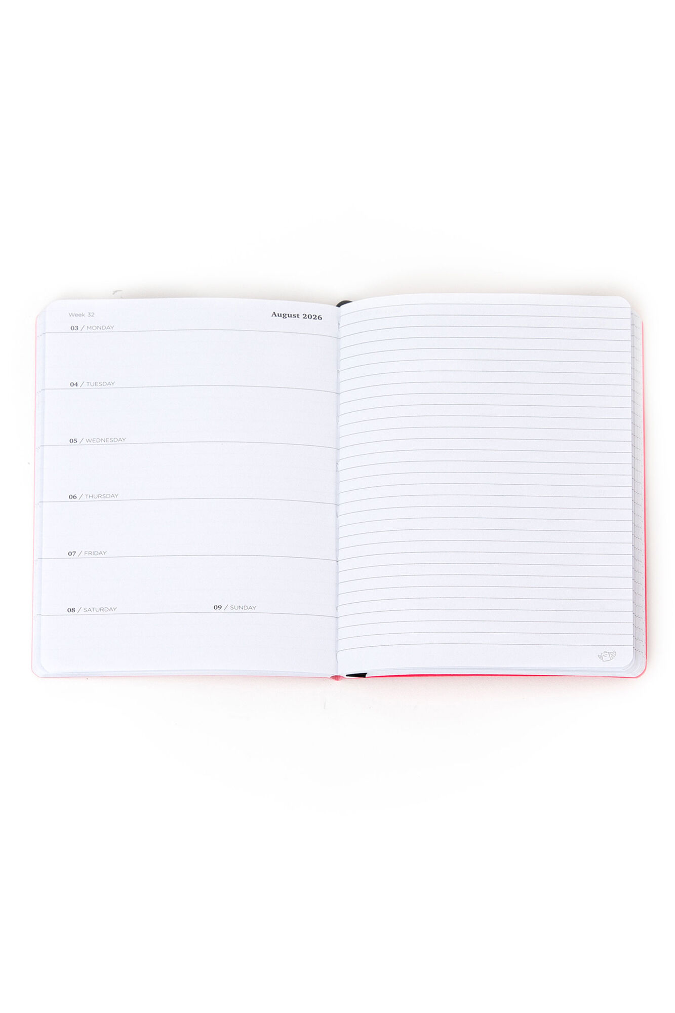 Mr. Wonderful Agenda Pocket 2026 Semanal peque&ntilde;a &ndash; Rosa