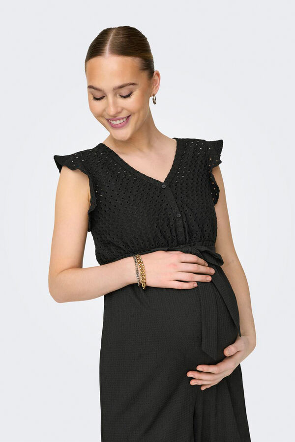 Womensecret Long lace maternity jumpsuit black