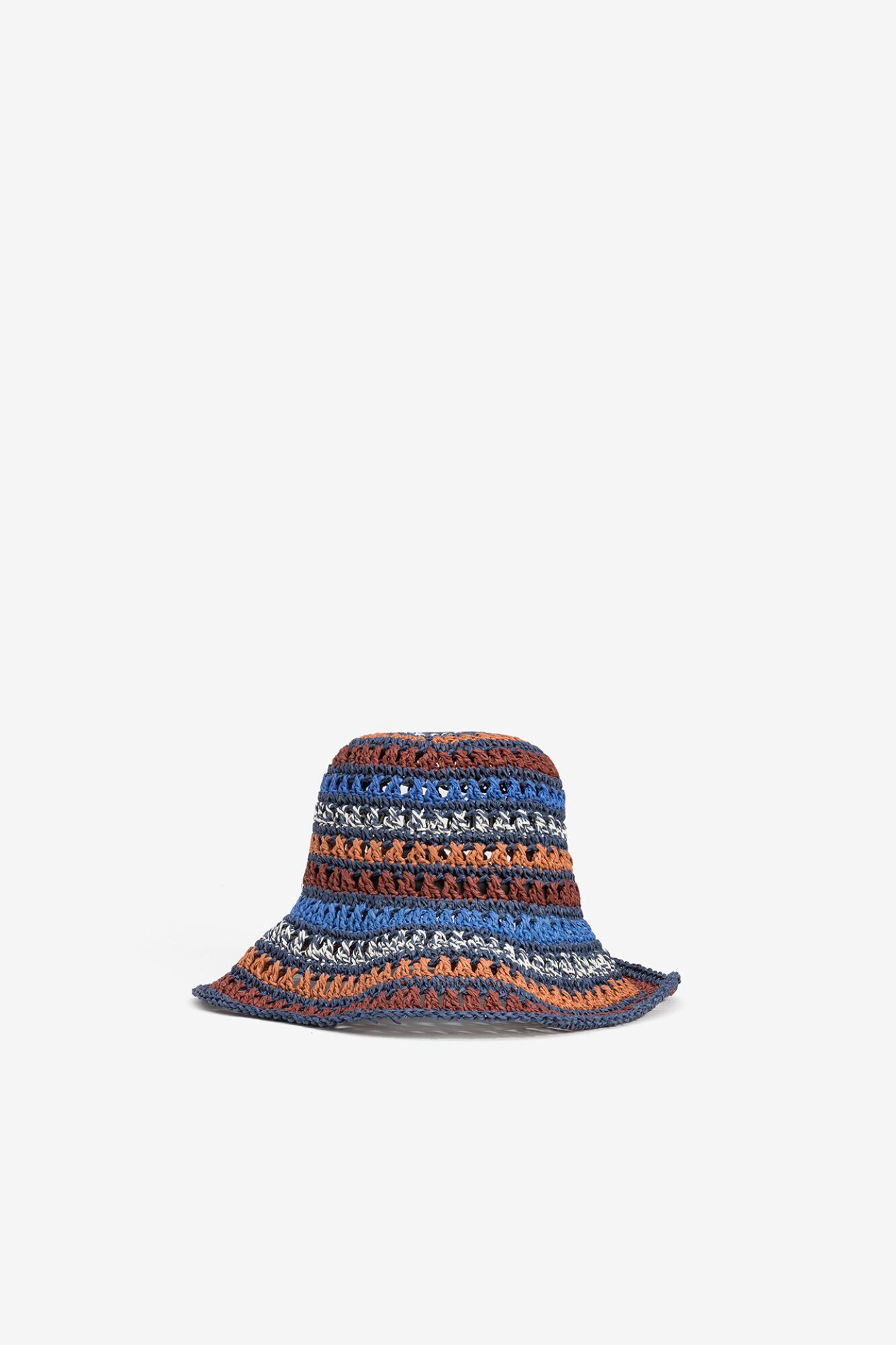 Vilanova Sombrero bucket efecto paja rayas