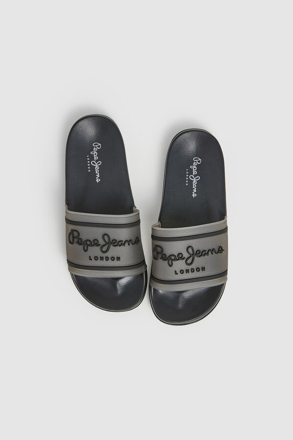 Womensecret Translucent W Beach Slider sandals fekete