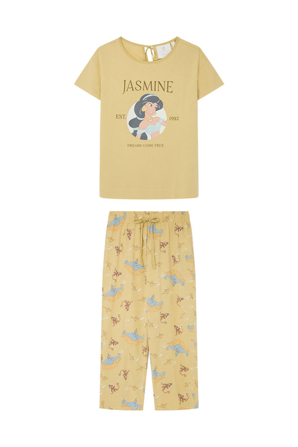 Womensecret Pidžama Disney Jasmine od 100 % pamuka Zelena