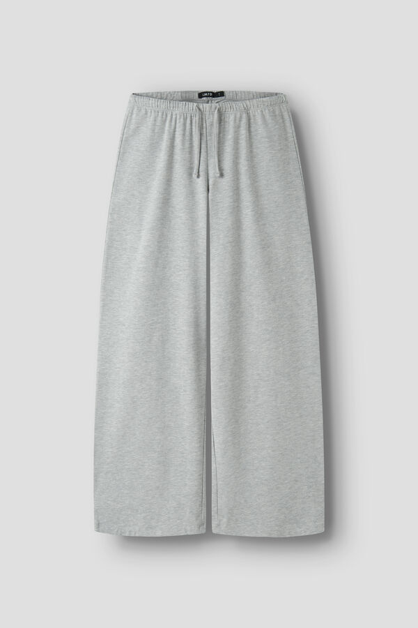 Lmtd Adjustable drawstring wide trousers grey