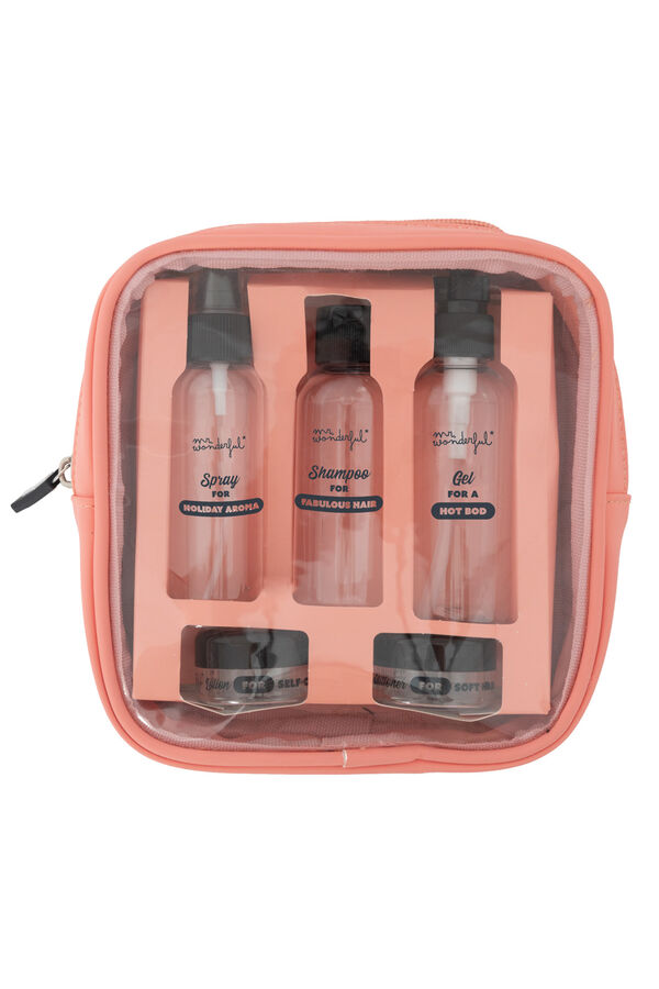 Womensecret Neceser de viaje con envases - Orange estampado