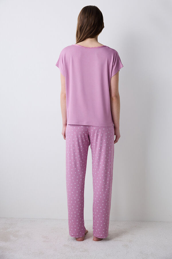 Penti Conjunto de pijama largo lila flores morado/lila
