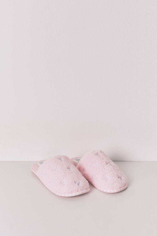 Women'secret Faux shearling Snoopy slippers pink