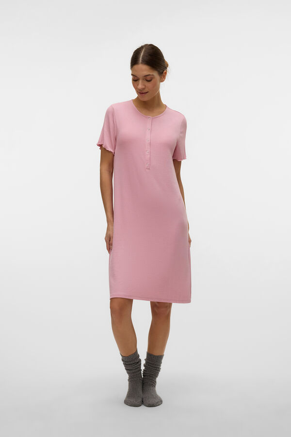 Mamalicious Kurzes Stillnachthemd f&uuml;r Maternity Rosa