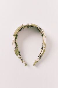 Women'secret Green floral print hair headband
