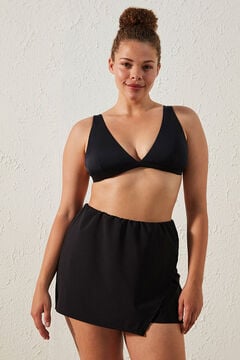 Womensecret Basic Deep V Bikini Top black