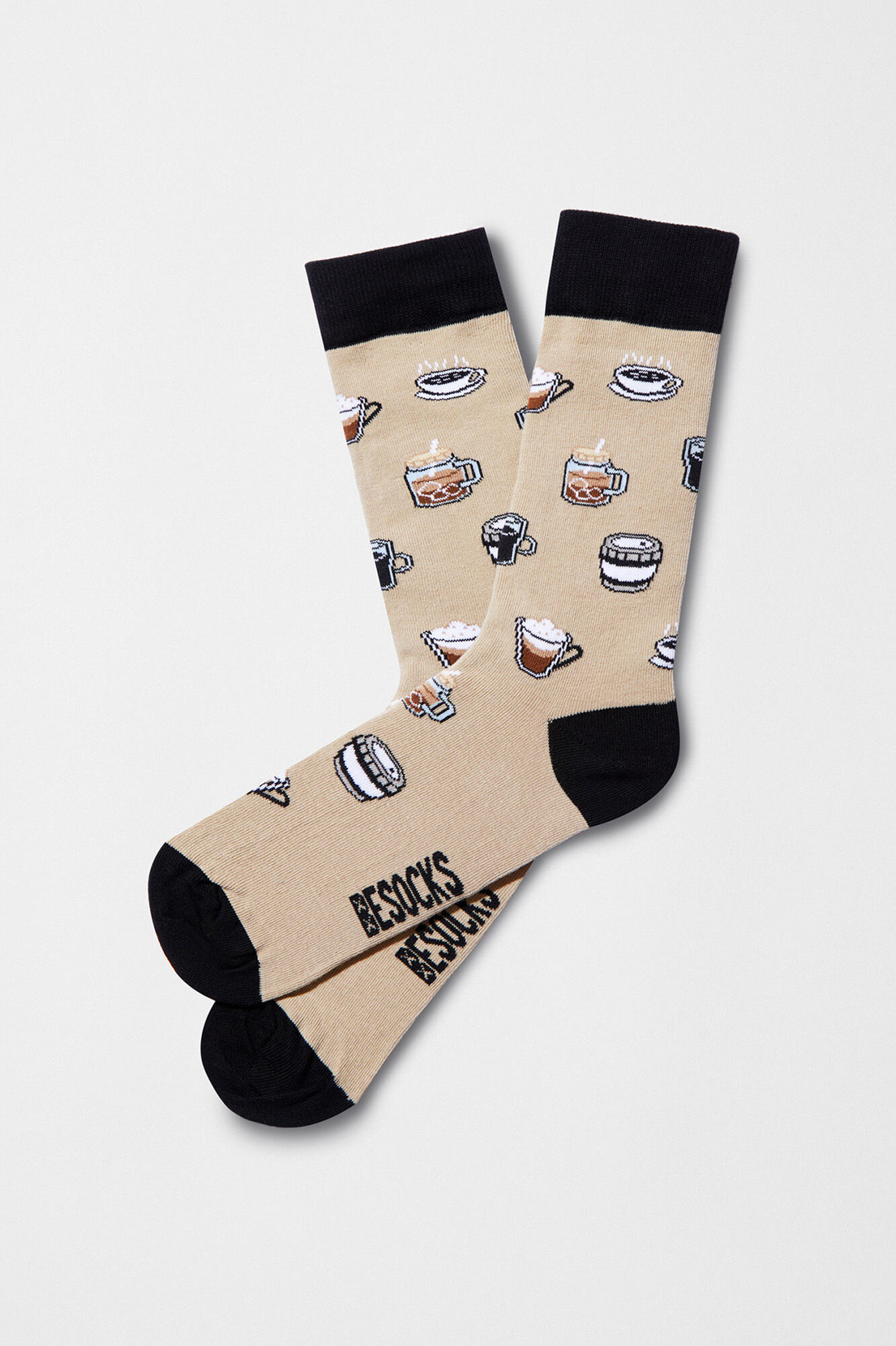 Besocks Calcetines altos caf&eacute; algod&oacute;n org&aacute;nico