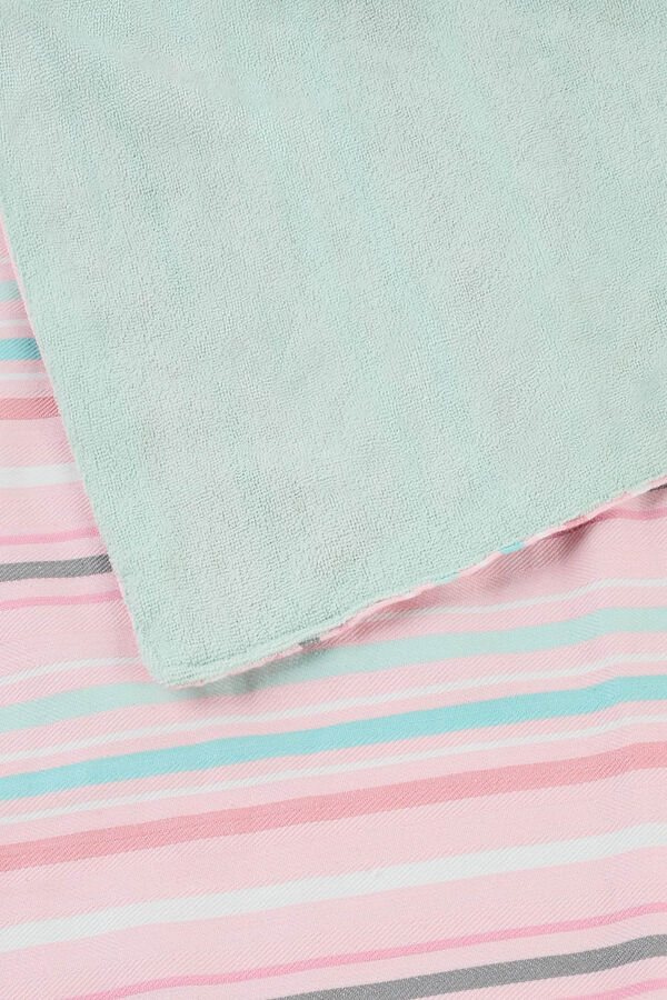 Womensecret Striped and terrycloth beach towel rose