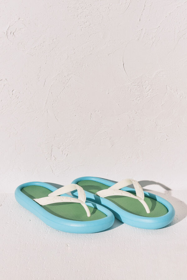 Women'secret Colour block sandal blue