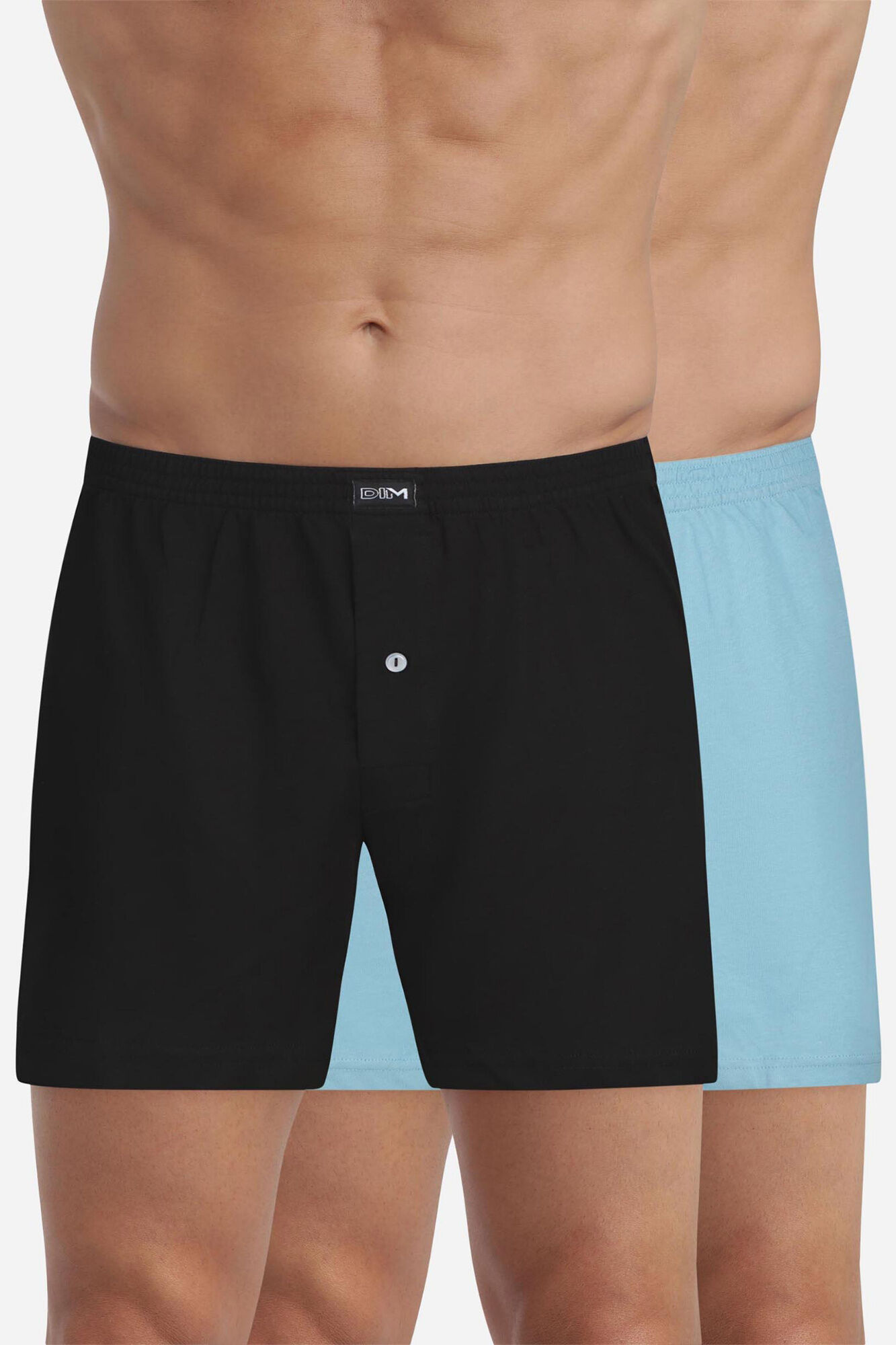 DIM Lot de 2 cale&ccedil;ons longs 100% coton