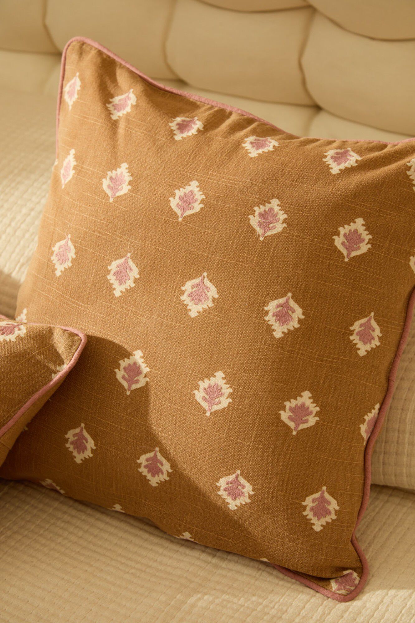 Calma House Funda coj&iacute;n de algod&oacute;n de 45x45