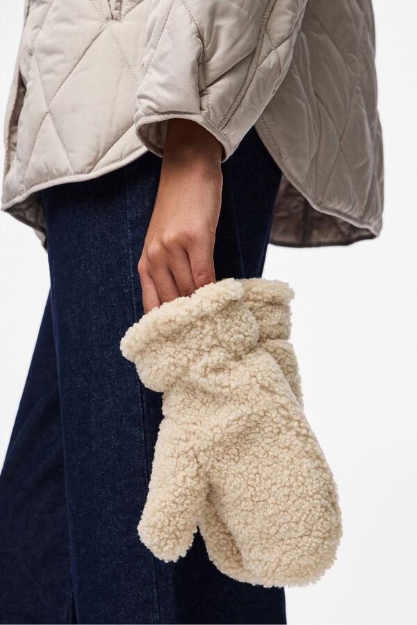 Pieces Teddy-F&auml;ustlinge Braun