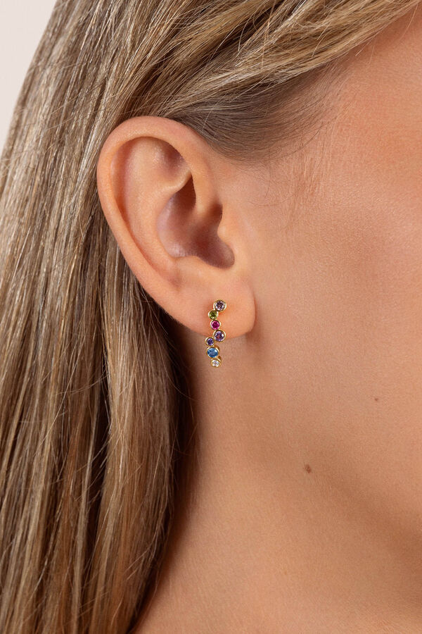 Womensecret Falling Bubbles gold-plated earrings imprimé
