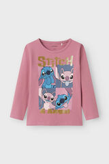 Name it Lilo & Stitch Glitzer-T-Shirt Rosa