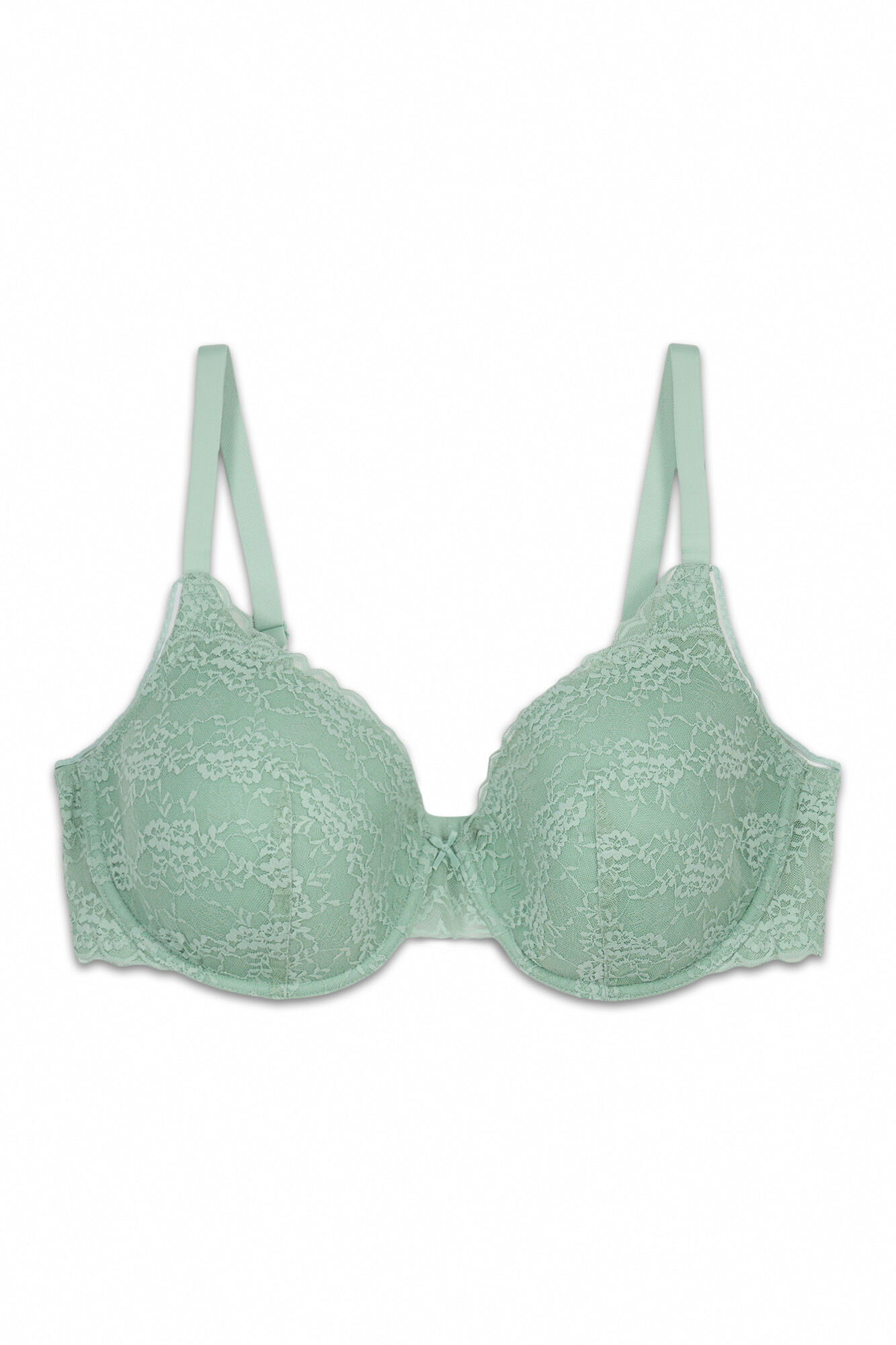 Women'secret Green classic padded lace bra BEAUTIFUL