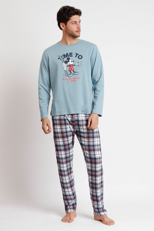 Admas Pijama largo hombre Mickey azul