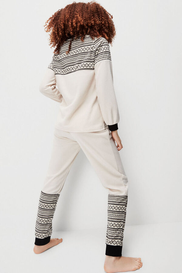 Gisela Pijama polar Snoopy bege