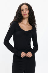 Pieces Long sleeve T-shirt noir