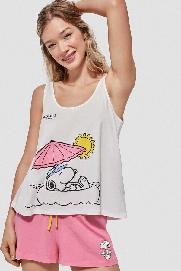 Womensecret Short Snoopy pyjamas Weiß