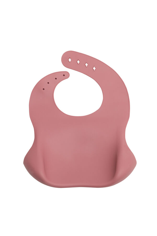 Mr. Wonderful Babero de silicona rosa Me lo voy a comer todo estampado