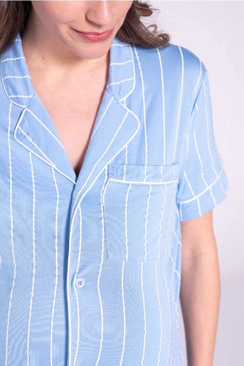Womensecret Striped shirt pyjama set imprimé