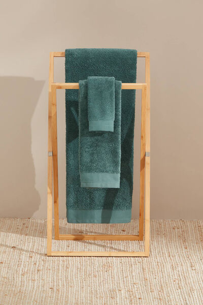 Womensecret Toalha banho friso algodão egípcio 90 x 150 cm. verde
