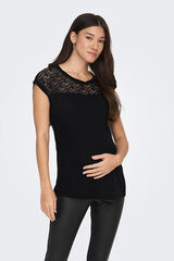 Womensecret Short-sleeved maternity T-shirt preto
