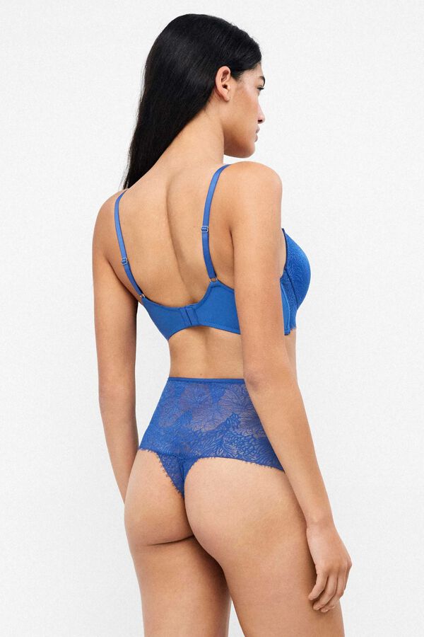 Gisela Tanga alto encaje azul