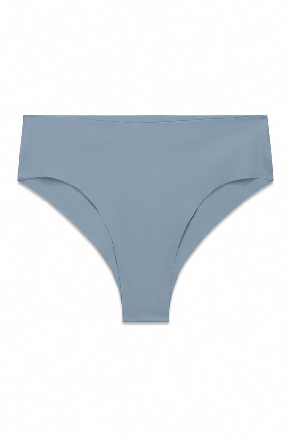 Women'secret Blue microfibre clean cut culotte panty blue