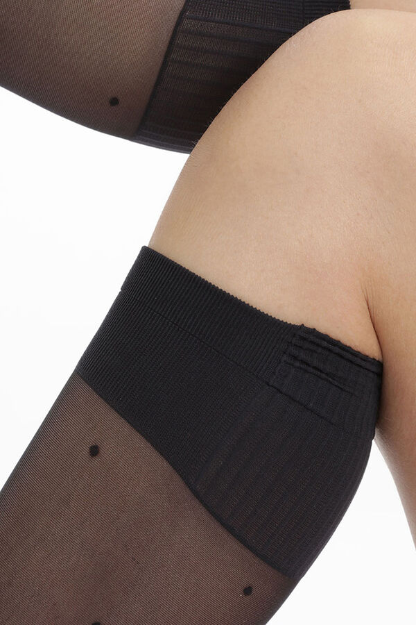 Womensecret Mini meia de compressão Perfect Contention plumettis pernas cansadas preto