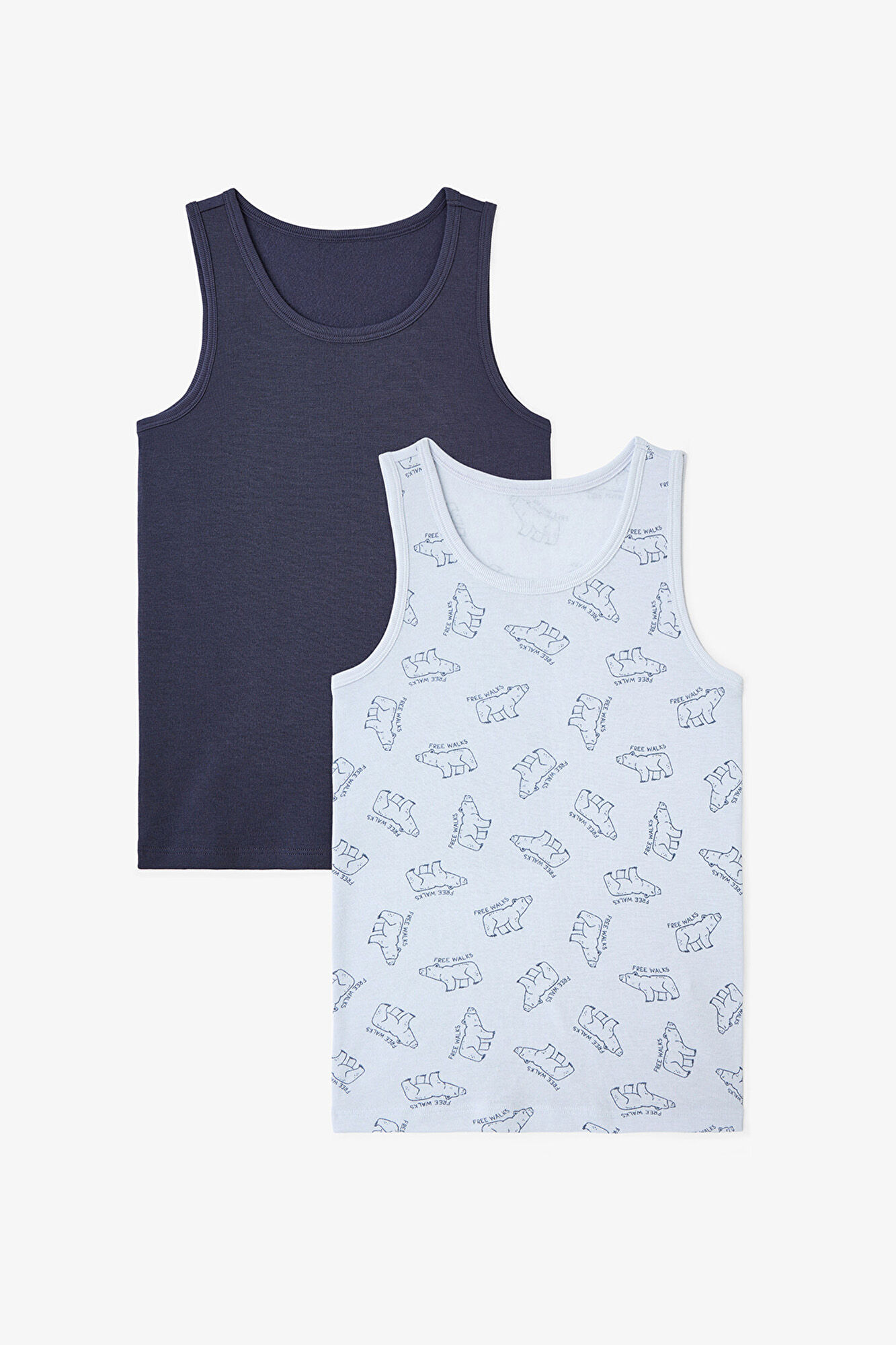 Penti Camiseta interior con estampado de osos para ni&ntilde;os, paquete de 2