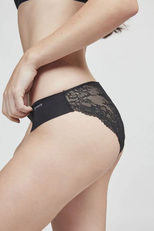 Gisela Laser cut panties Crna