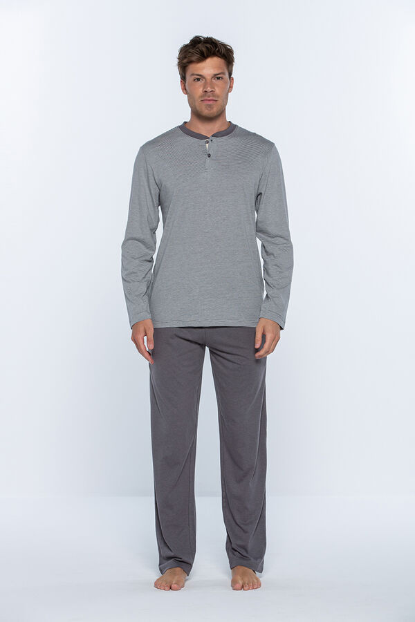 Punto Blanco Pijama comprido homem cinzento