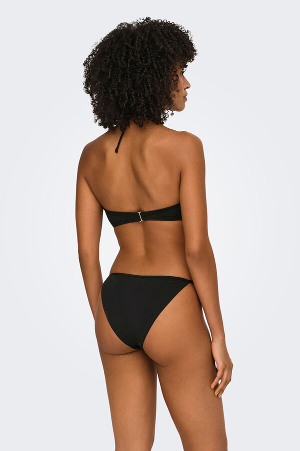 Only Top de bikini bandeau negro negro