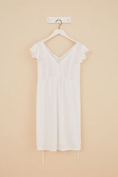 Womensecret Camisa de dormir "maternity" algodão branco bege