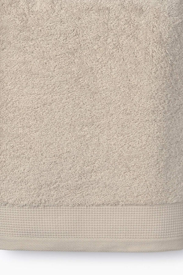 Womensecret Toalha banho friso algodão egípcio 90 x 150 cm. bege