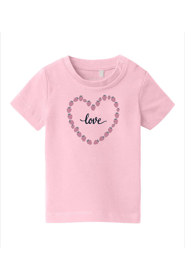Womensecret Baby girl's short-sleeved T-shirt rózsaszín
