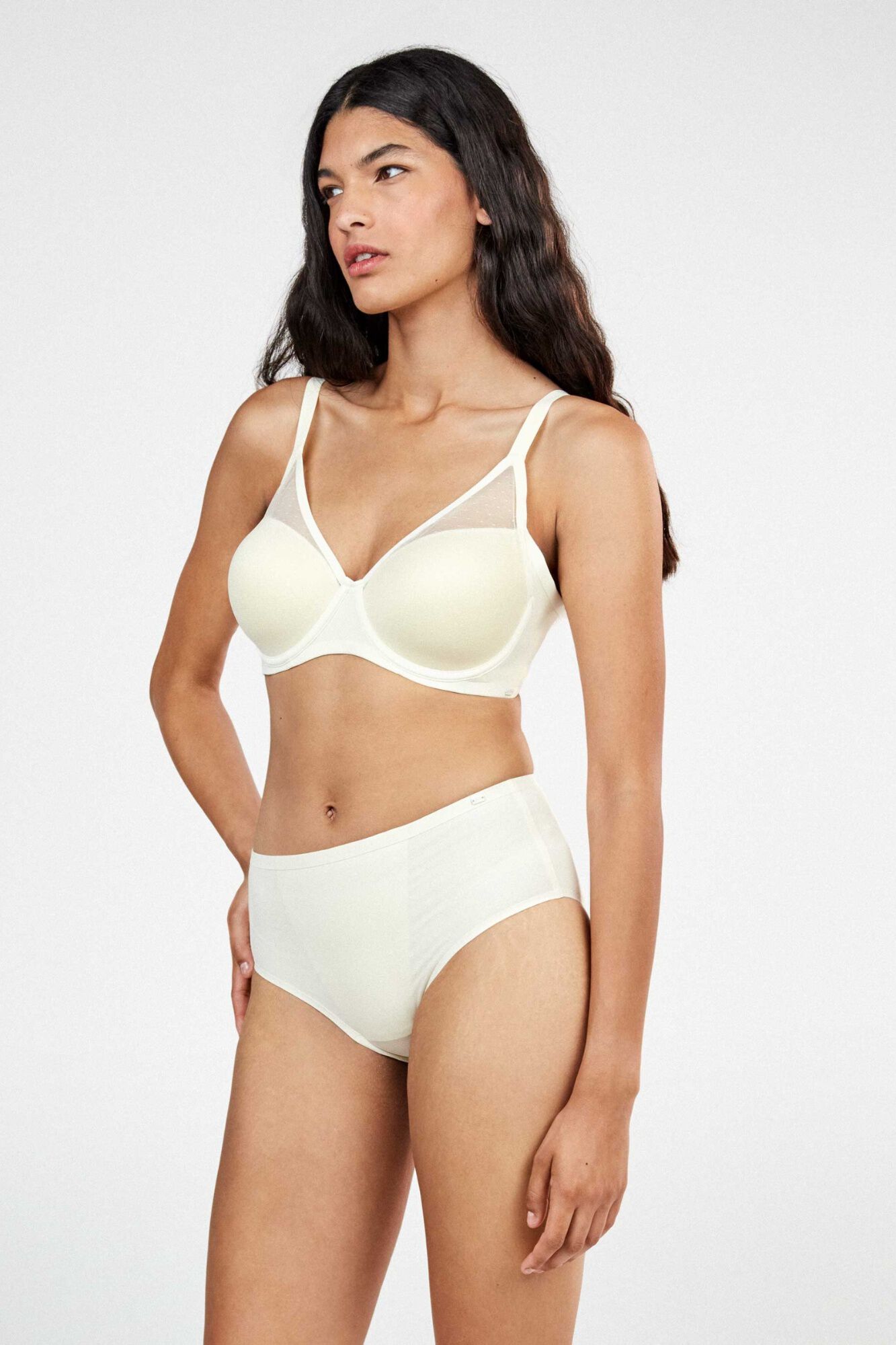 Gisela High-Waist-Slip aus Plumetis