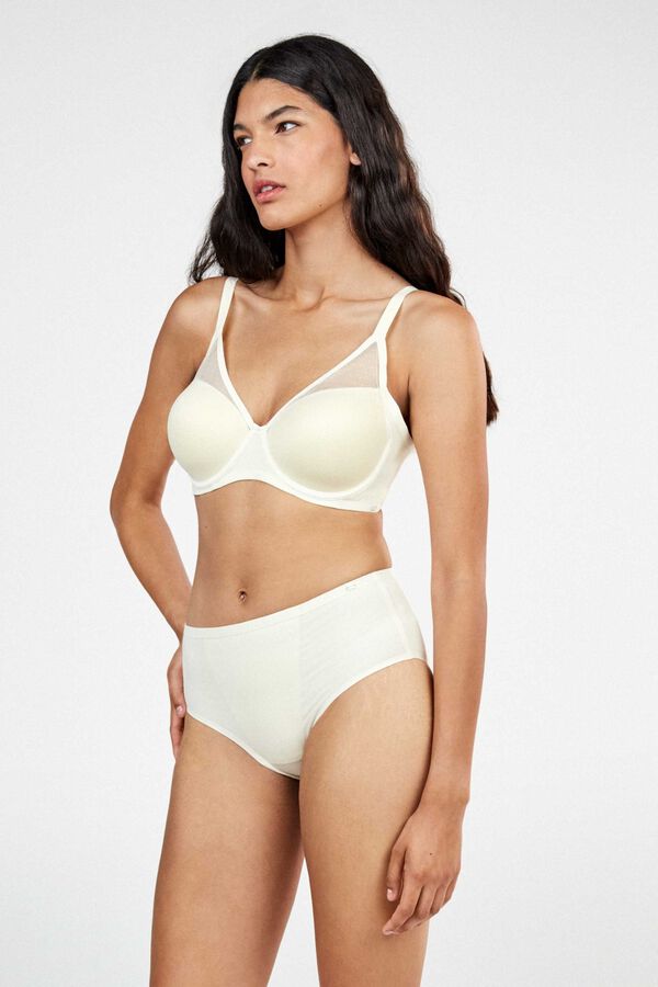 Gisela Plumetis high-waisted panty brown
