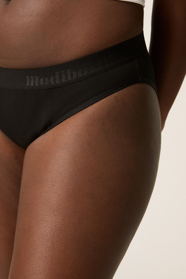 Modibodi Black bamboo classic boyshort moderate to heavy period panty black