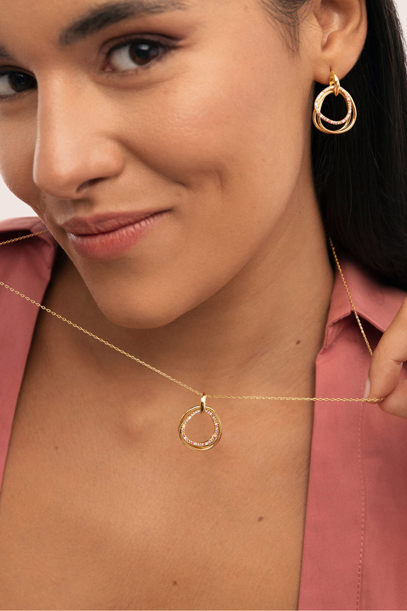 Singularu Halskette Oria Colors Vergoldet