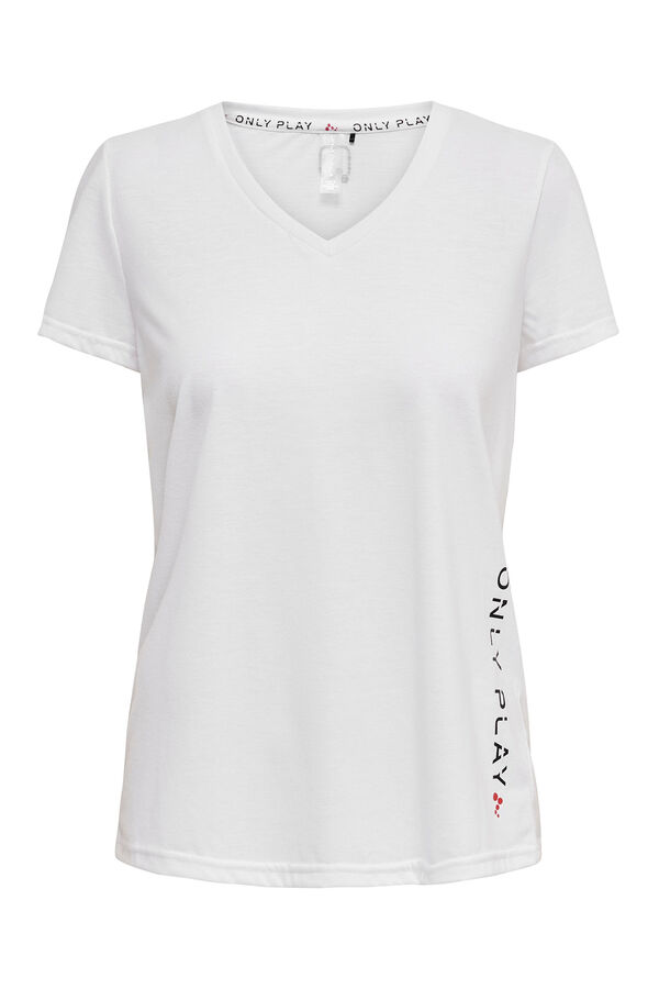 Womensecret T-Shirt kurzärmelig sportlich Weiß