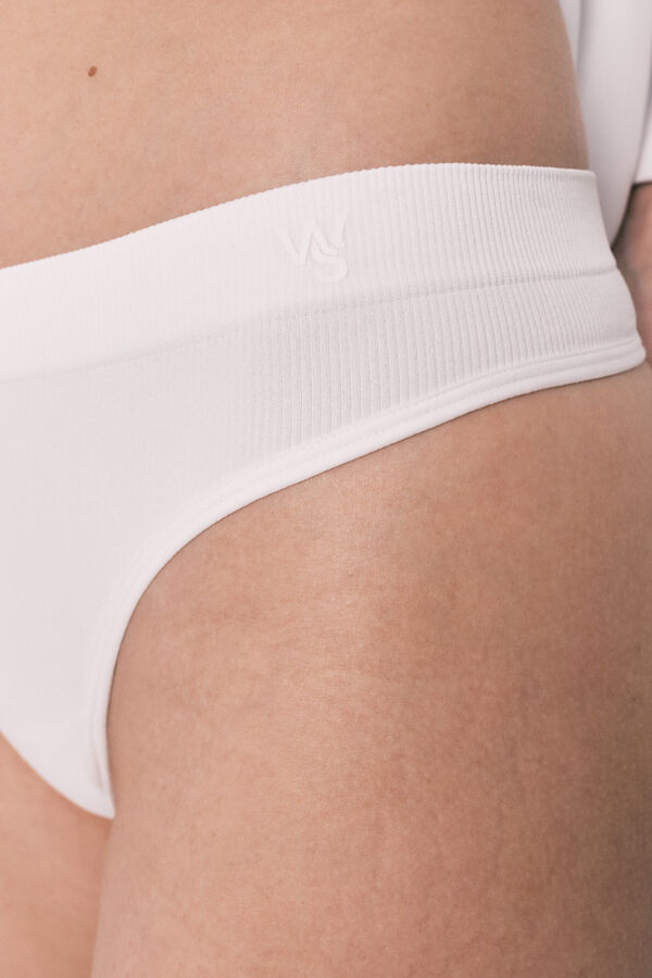 Women'secret White seamless hipster thong beige