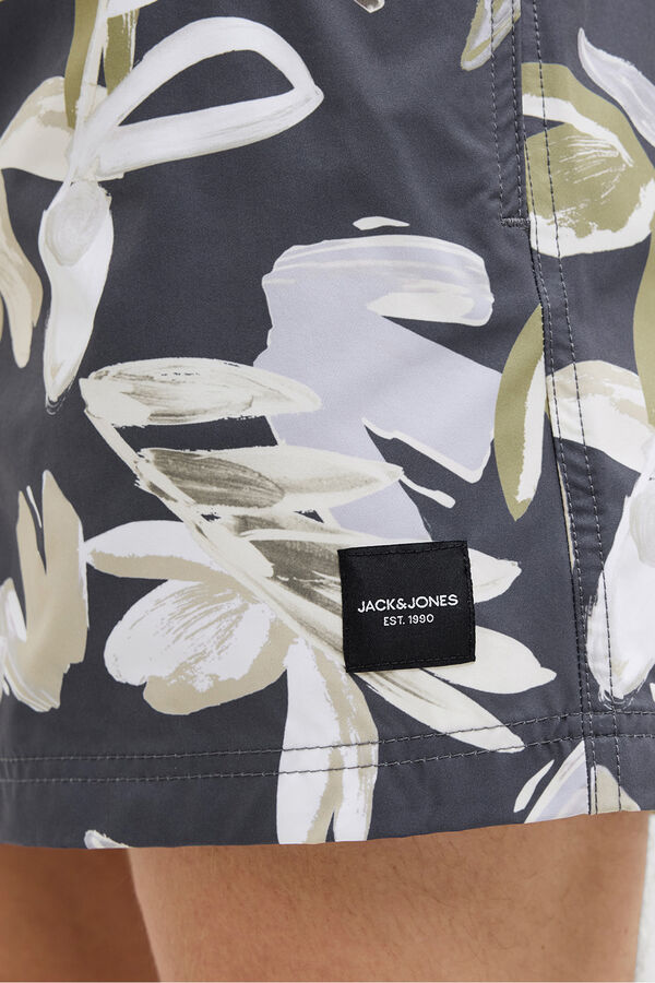 Jack & Jones Ba&ntilde;ador estampado gris