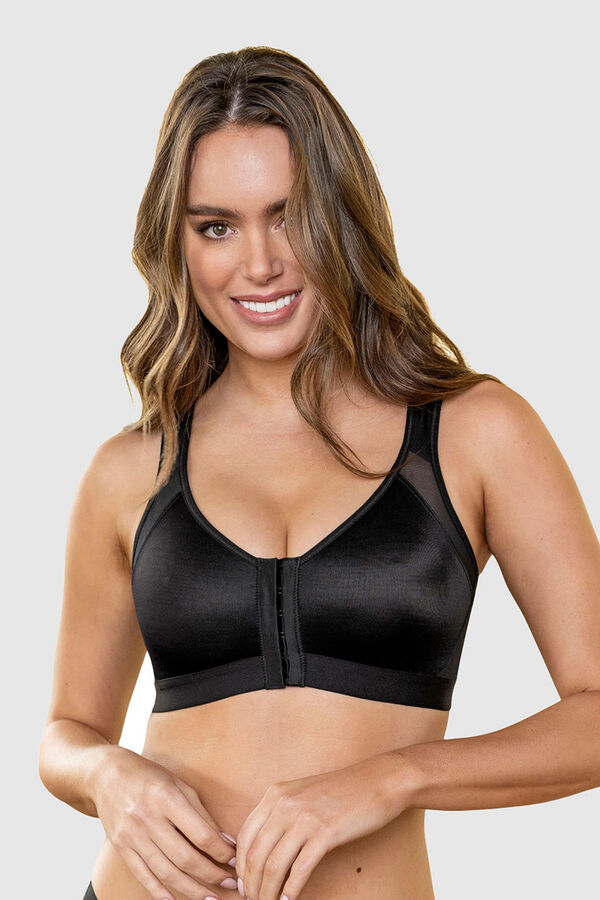 Leonisa Sujetador facilitador de postura con control de volumen del pecho Multi/Functional negro