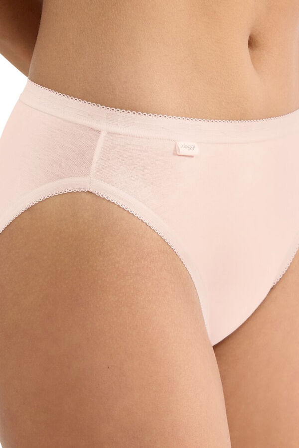 Sloggi 3-pack seamless high-waisted panties pink