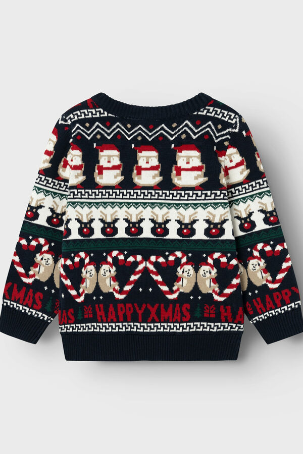 Name it Camisola de malha infantil de Natal azul