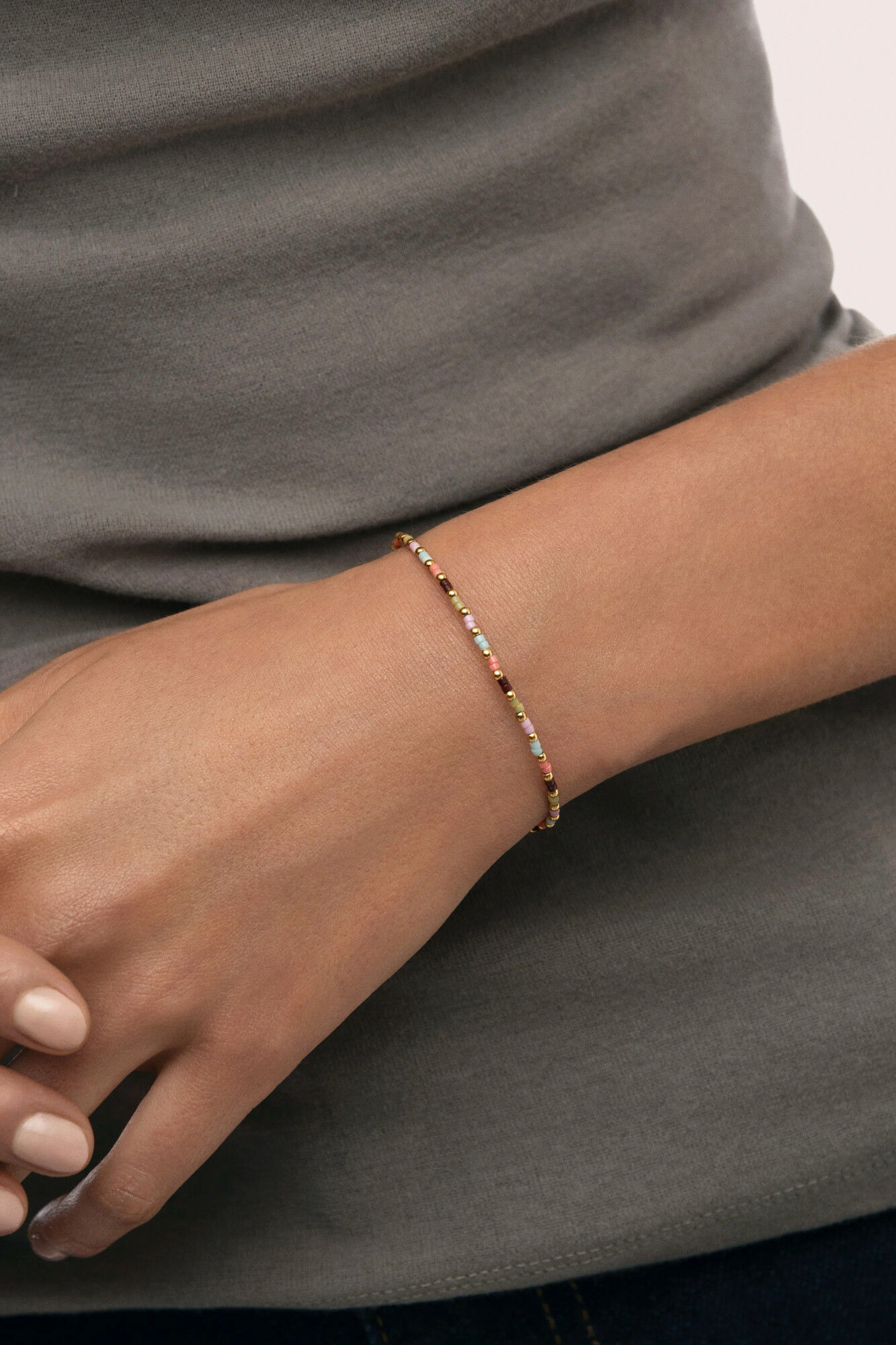 Singularu Pulsera Joy Colors Acero Ba&ntilde;o Oro